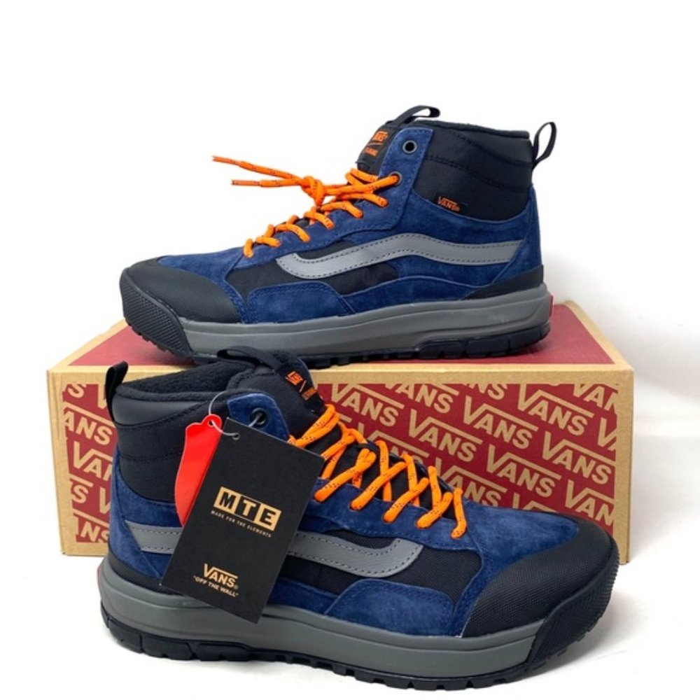 VANS Ultrarange Exo Hi MTE Women Boot Hiking Blue Black Nubuck Shoes VN0A5KS5LKV - Picture 3 of 9
